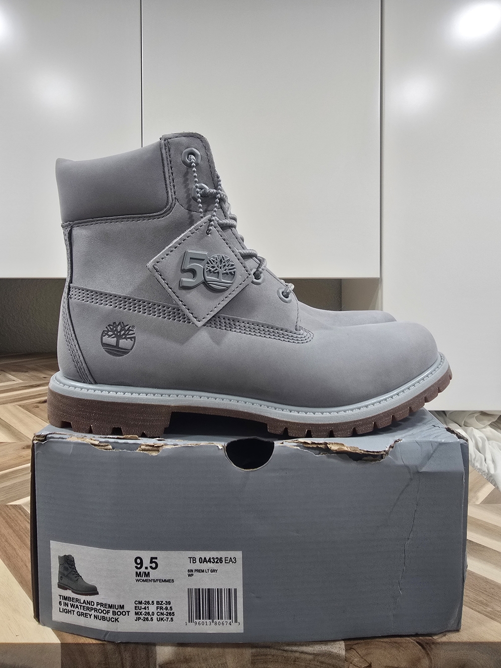 Timberland 6" Premium Waterproof Boot - Light Grey 50th Anniversary - Picture 1 of 7